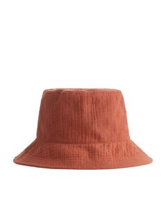 Puckered Sun Hat Terracotta