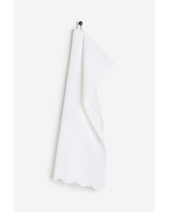 Håndklæde Med Tungekant Hvid