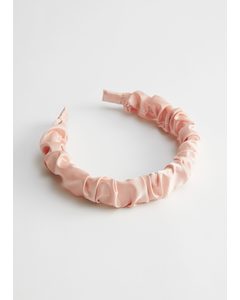 Ruched Alice Headband Pink