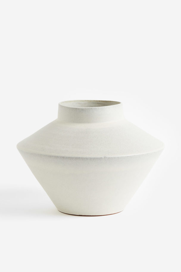H&M HOME Vase I Terrakotta Hvid