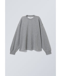 Boxy Sweatshirt Met Ronde Hals Zacht Middengrijs