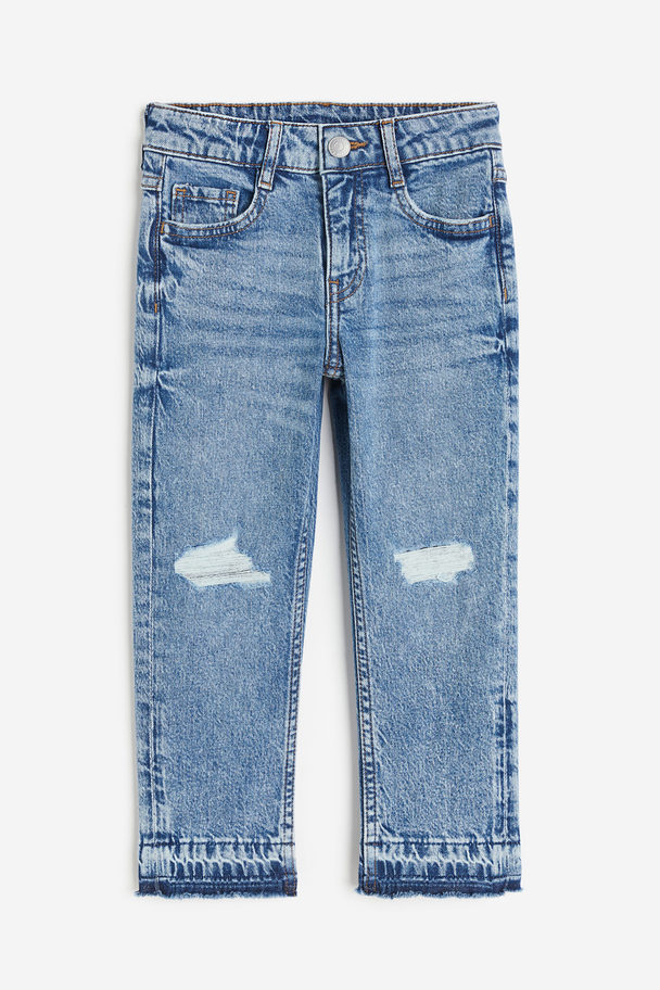 H&M Straight Leg Jeans Denimblå