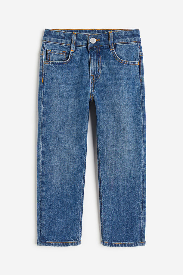 H&M Straight Leg Jeans Denimblau
