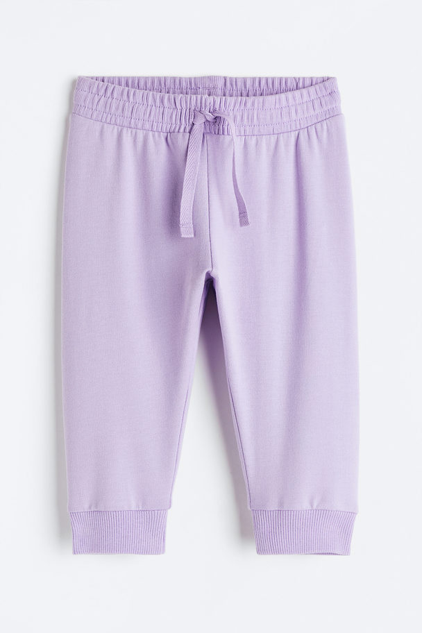 H&M Cotton Sweatpants Light Purple
