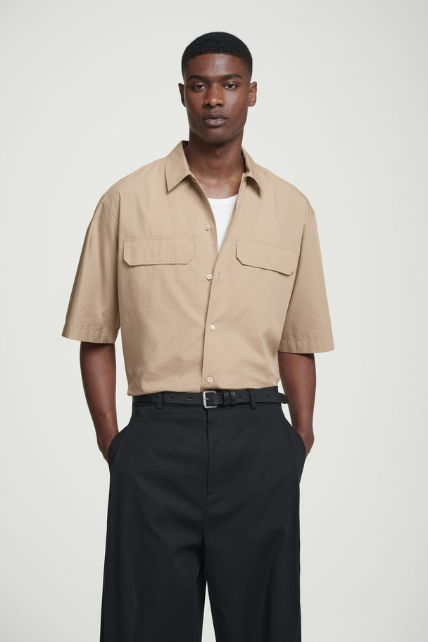 COS Flap-pocket Utility Shirt Beige