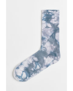 Batikkmønstrede Sokker Blå/batikkmønstret