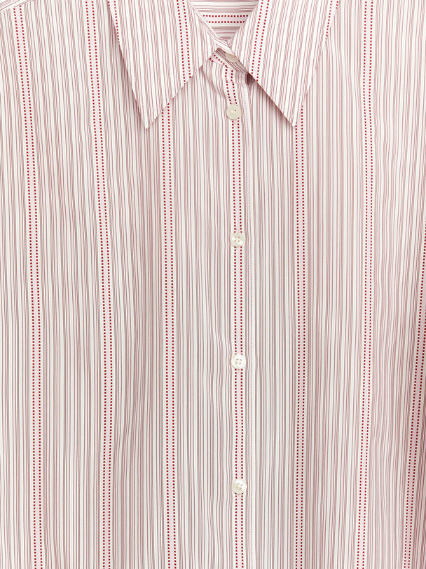 ARKET Relaxed Shirt White/red