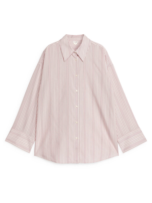 ARKET Relaxed Shirt White/red