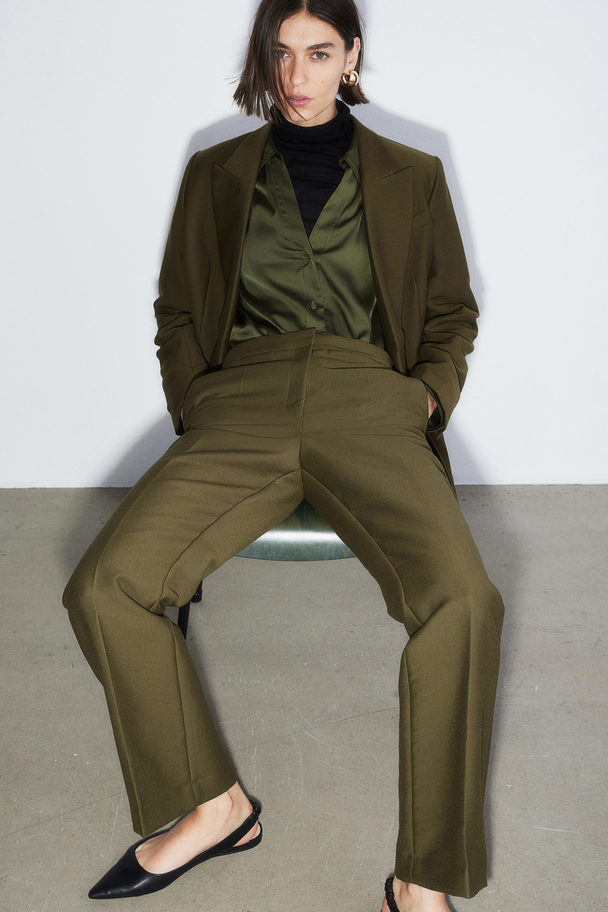 H&M Stylede Bukser Mørk Kakigrøn