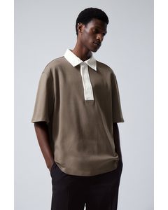 Pascal Oversized Polo Shirt Khaki