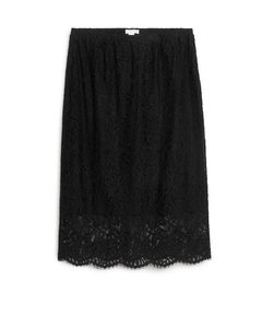Lace Midi-skirt Black