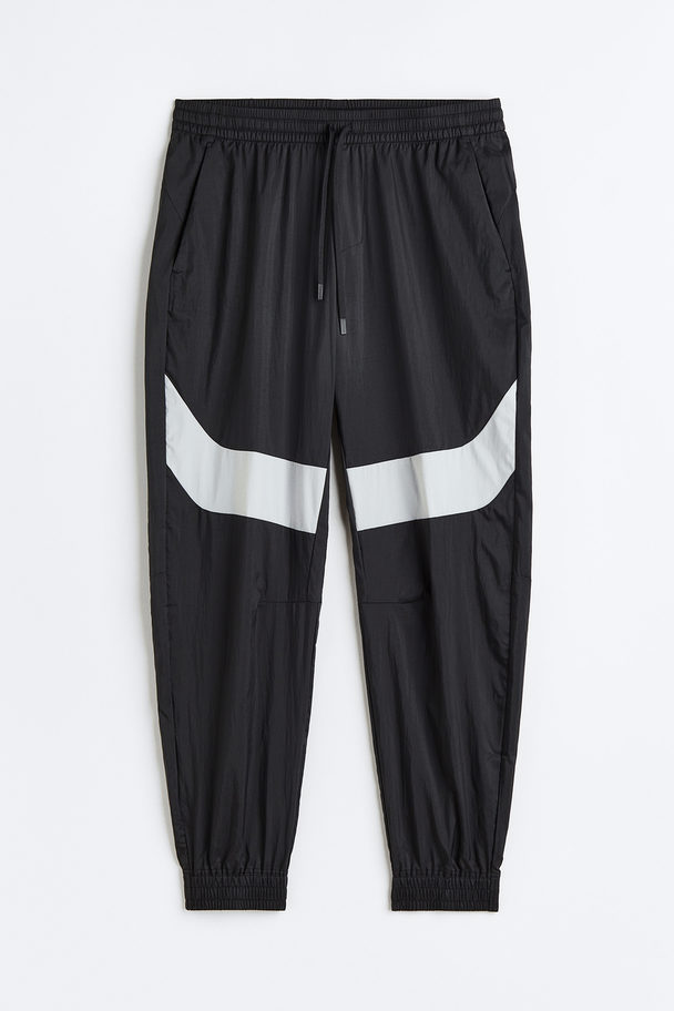 H&M Water-repellent Track Pants Black/light Grey