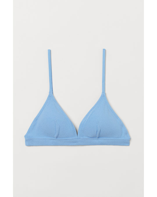 H&M Padded Triangle Bikini Top Light Blue