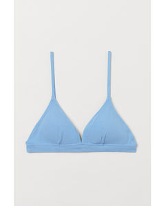 Padded Triangle Bikini Top Light Blue