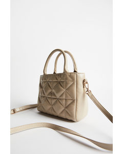 Quilted Crossbody Bag Beige