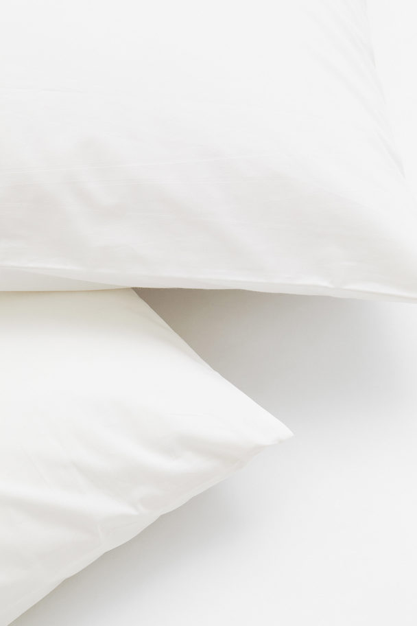 H&M HOME 2-pack Cotton Percale Pillowcases White