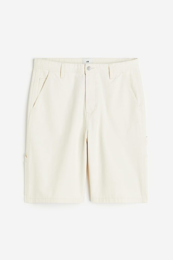 H&M Workershorts Relaxed Fit Weiß