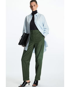 Relaxed-fit Corduroy Trousers Dark Green