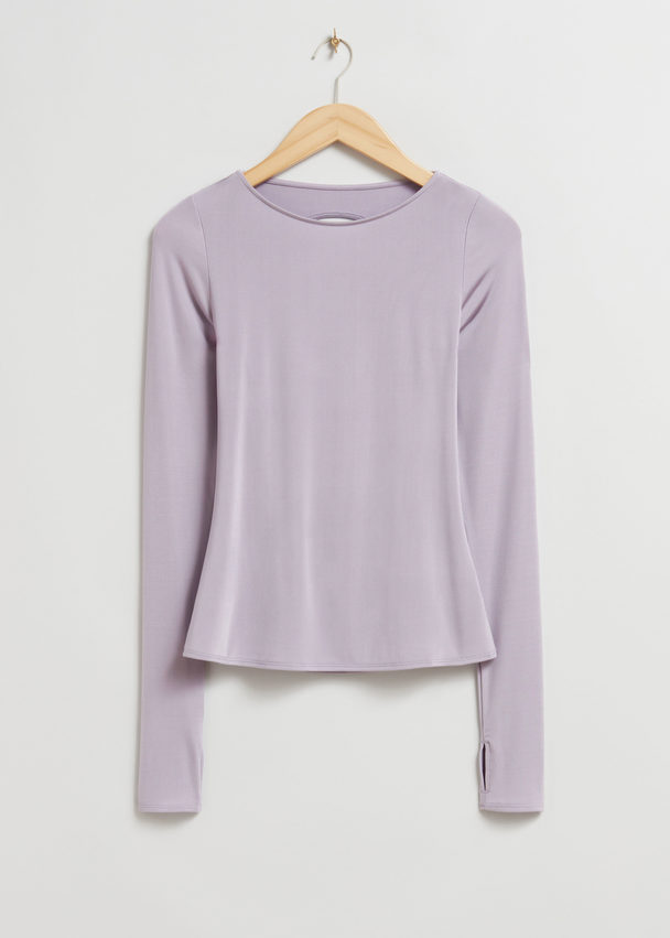 & Other Stories Open-back Top Lilac