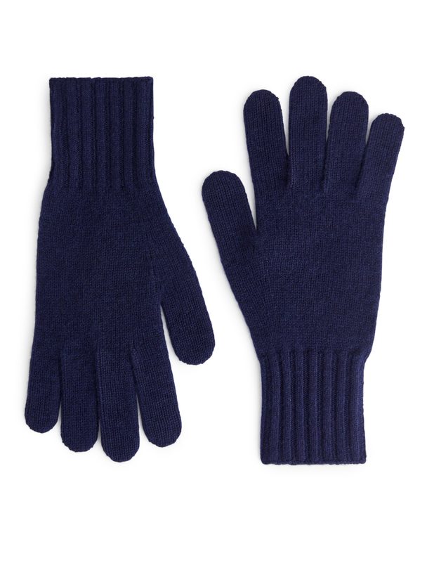 ARKET Cashmere Gloves Dark Blue