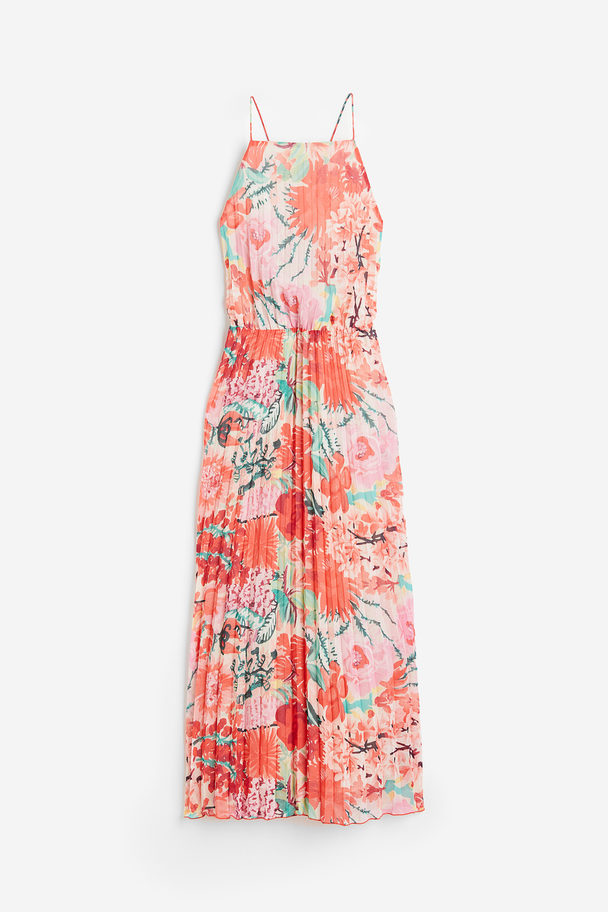 H&M Pleated Dress Light Pink/floral