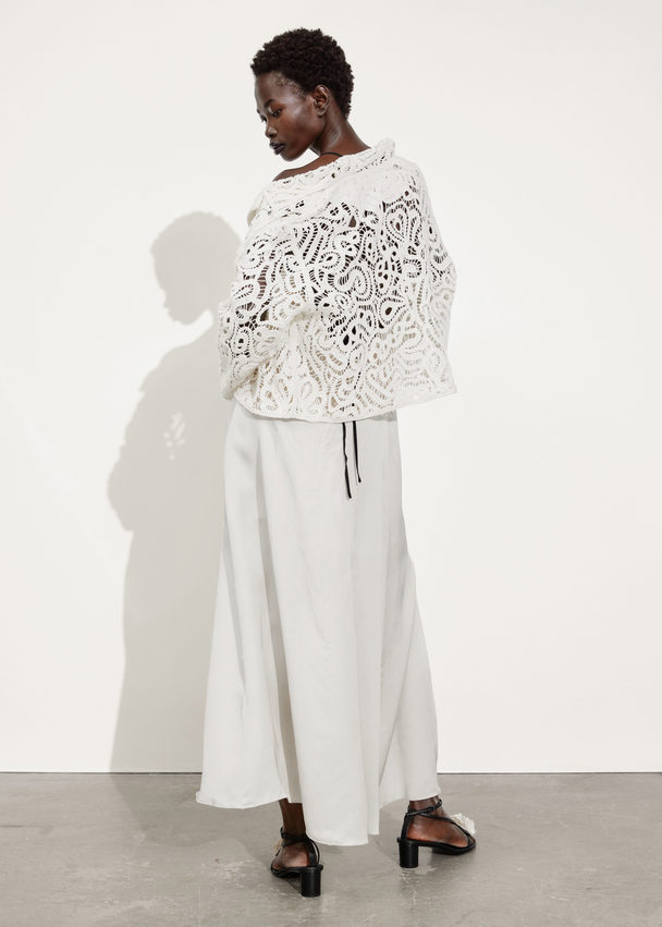 & Other Stories Patch-pocket Lace Jacket White