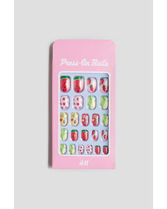Press-on Nails Pink/fruit