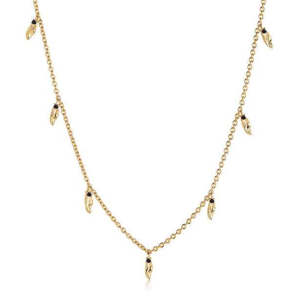 Sif Jakobs Jewellery Halskette VULCANELLO - 18Kvergoldet mit schwarzen Zirkonia