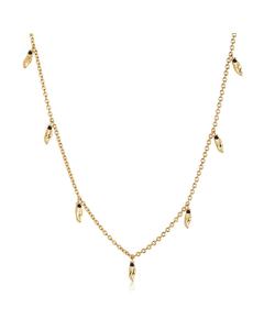 Halskette VULCANELLO - 18Kvergoldet mit schwarzen Zirkonia