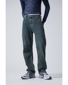 Space Relaxed Straight Jeans Grøn Støbning