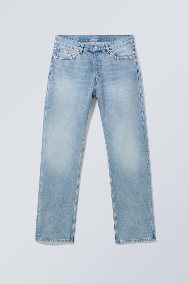 Weekday Gerade Jeans Space mit lockerer Passform Blue Delight