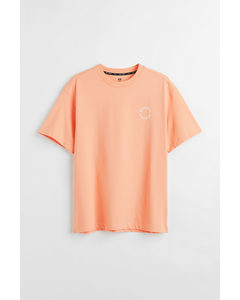 Short-sleeved Sports Top Coral/positive