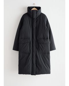 Oversized Down Coat Black