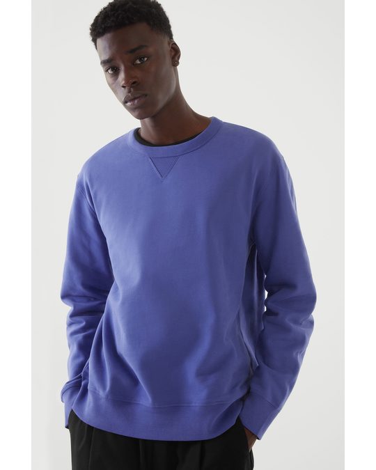 COS Relaxed-fit Sweatshirt Cobalt Blue