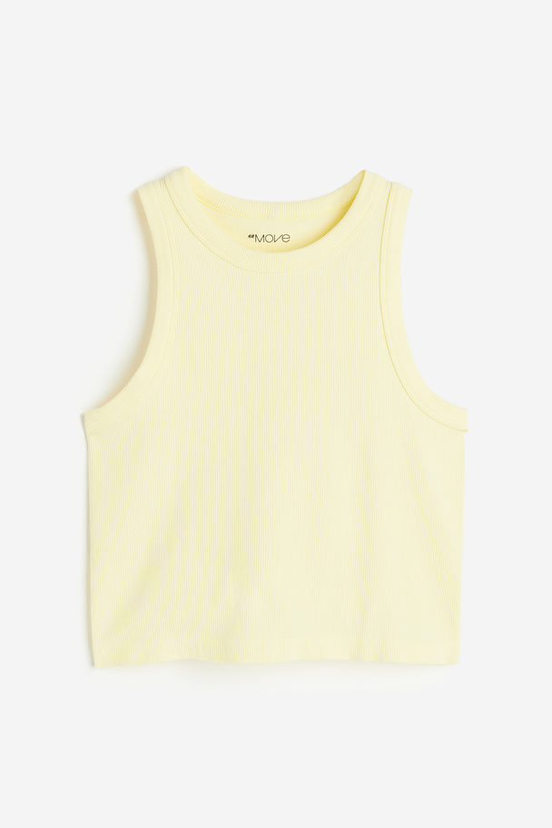 H&M Drymove™ Seamless Sports Vest Top Light Yellow