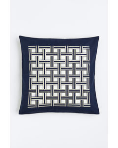 Patterned Cushion Cover Dark Blue/patterned