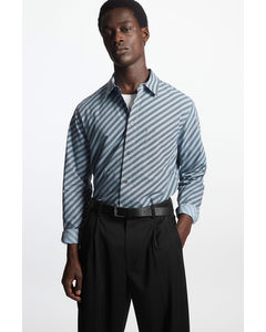 Regular-fit Striped Shirt Light Blue