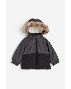 Hooded Jacket Dark Grey/block-coloured