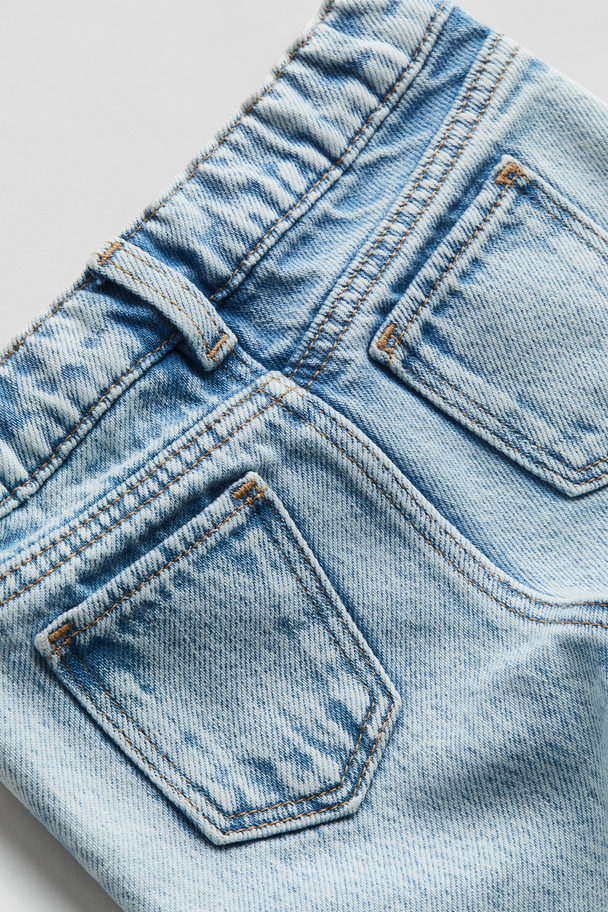 H&M Jeans aus Baumwollmischung Helles Denimblau