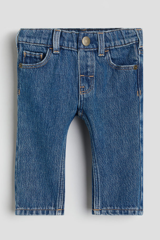 H&M Jeans aus Baumwollmischung Denimblau