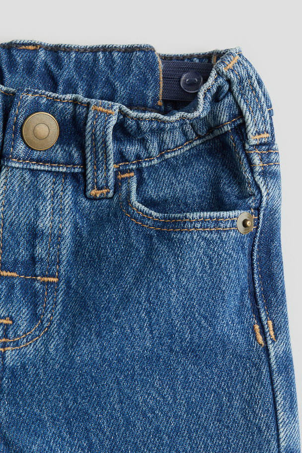 H&M Jeans aus Baumwollmischung Denimblau