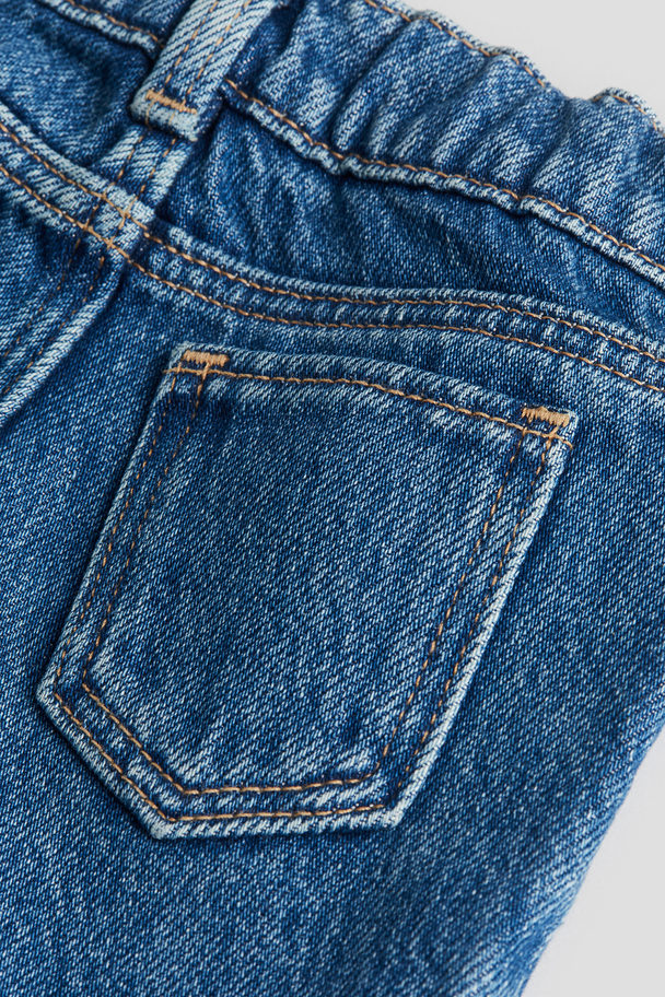 H&M Jeans aus Baumwollmischung Denimblau