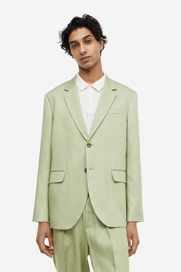 H&M Relaxed Fit Lyocell Jacket Green
