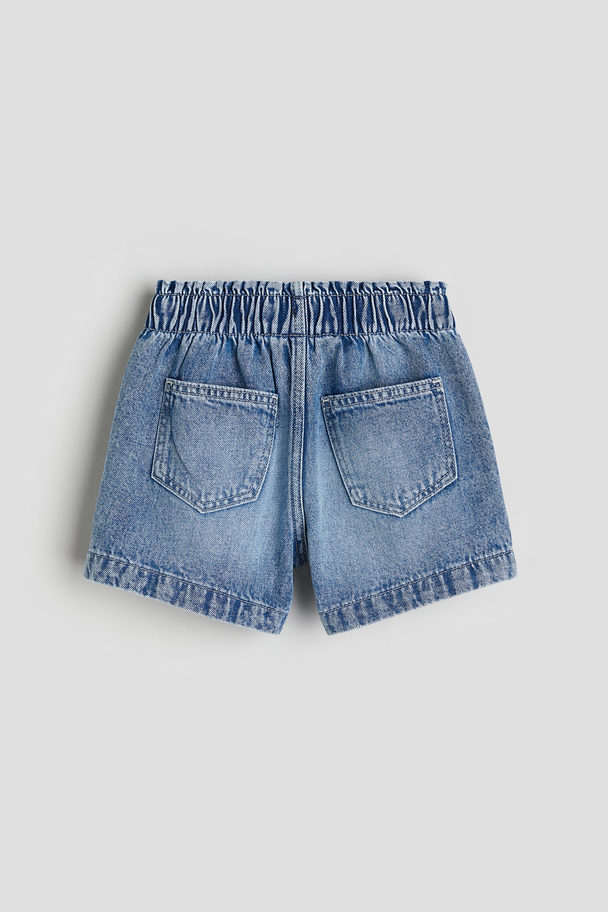 H&M Denim Short - Loose Fit Denimblauw