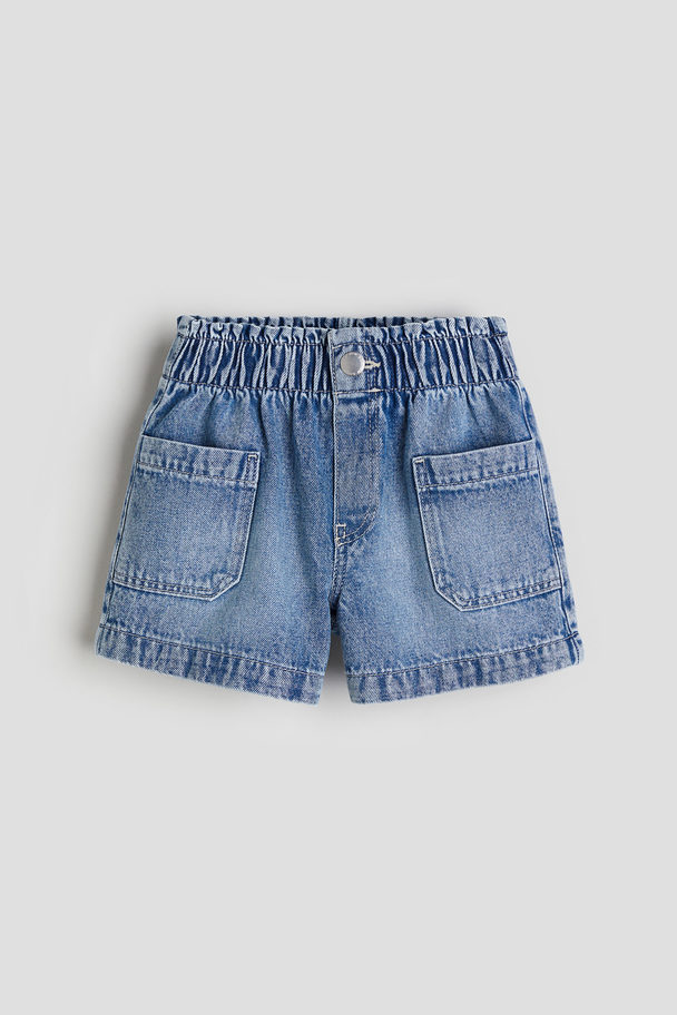 H&M Jeansshorts Loose Fit Denimblau