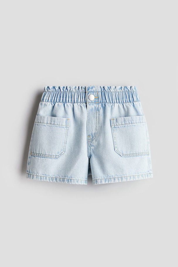 H&M Jeansshorts Loose Fit Helles Denimblau