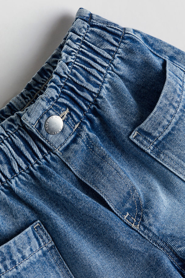 H&M Denim Short - Loose Fit Denimblauw