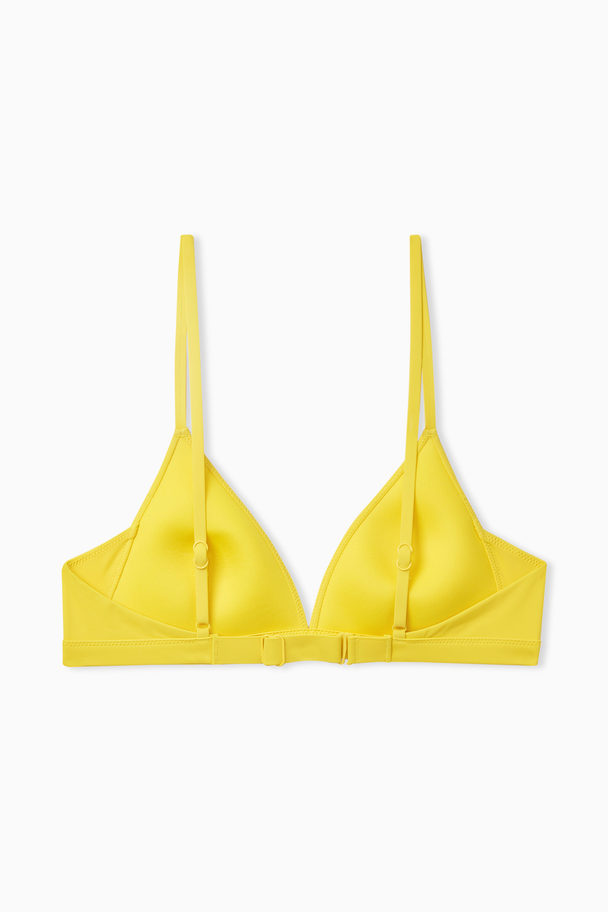 COS Padded Triangle Bikini Top Bright Yellow