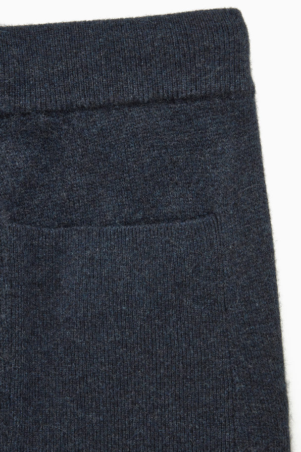COS Relaxed-fit Pure Cashmere Joggers Navy Mélange