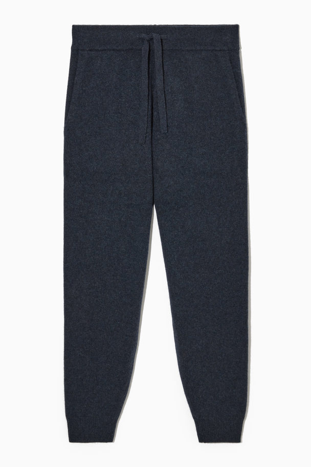 COS Relaxed-fit Pure Cashmere Joggers Navy Mélange